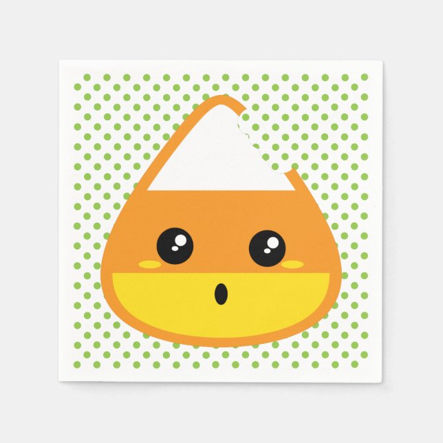 Kawaii Candy corn Napkins Pappersservett (Framsidan)