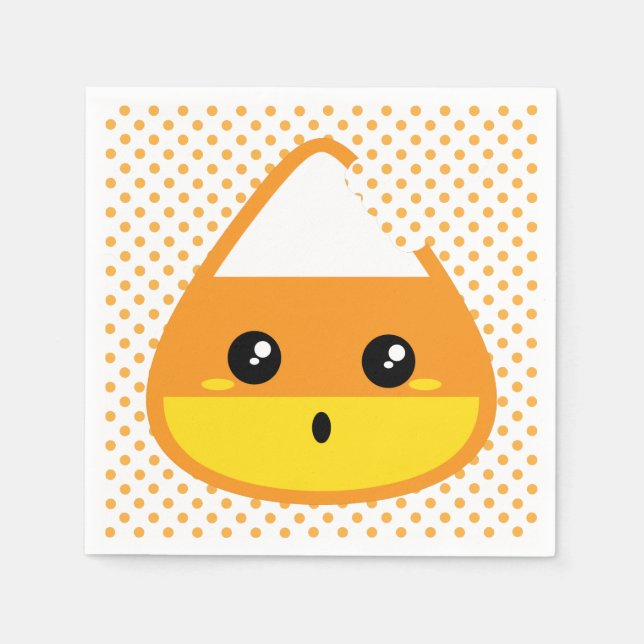Kawaii Candy corn Napkins Pappersservett (Framsidan)