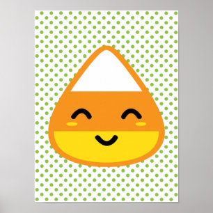 Kawaii Candy corn Poster Skriv ut