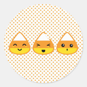 Kawaii Candy corn Stickers Runt Klistermärke