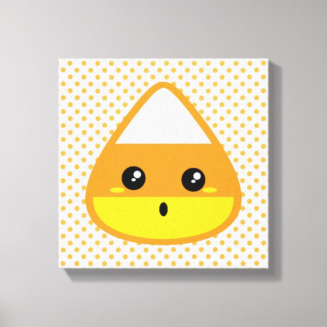 Kawaii Candy corn Wrapped Canvas (Framsida)