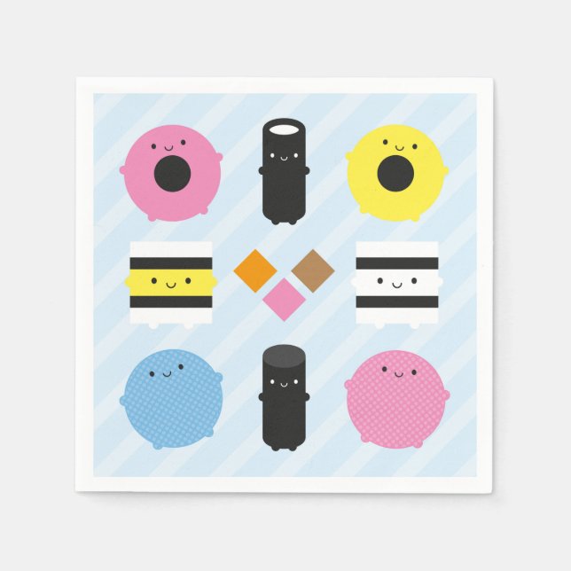 Kawaii Candy Licorice Allrares Pappersservett (Framsidan)