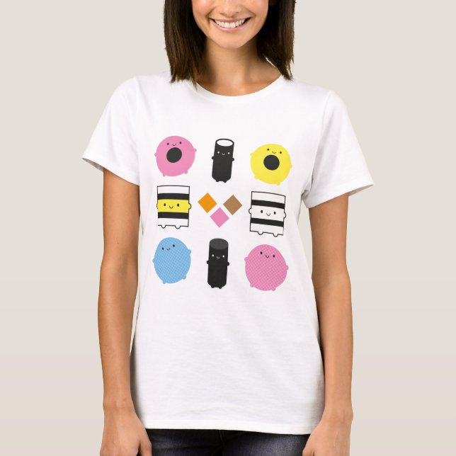 Kawaii Candy Licorice Allrares T Shirt (Framsida)