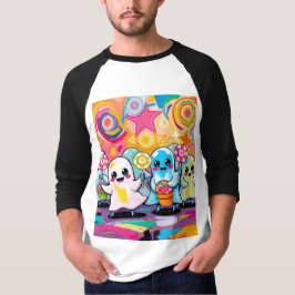Kawaii Candy Parad Colorful Cute Tecknad T Shirt