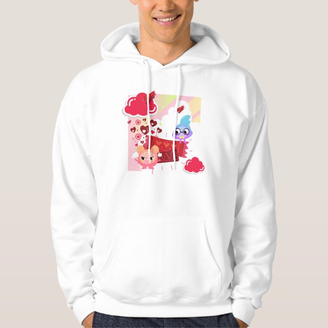 Kawaii Candy Sky och söta små vänner Hoodie (Framsida)