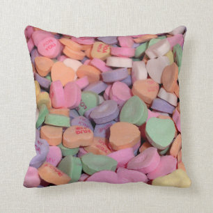 Kawaii Candy Valentine Conversation Hearts Kudde