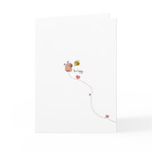 Kawaii Capybara Bip Pun Valentinekort