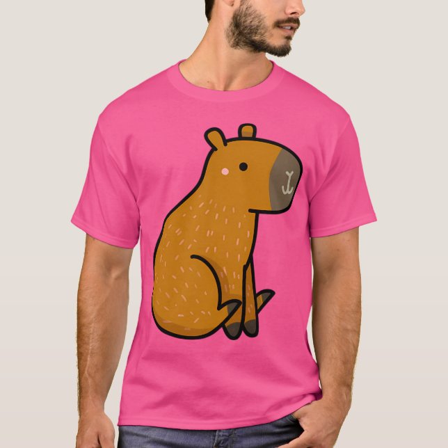Kawaii Capybara T Shirt (Framsida)