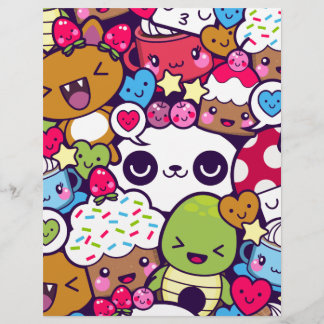 Kawaii Cartoon Djur Matfest