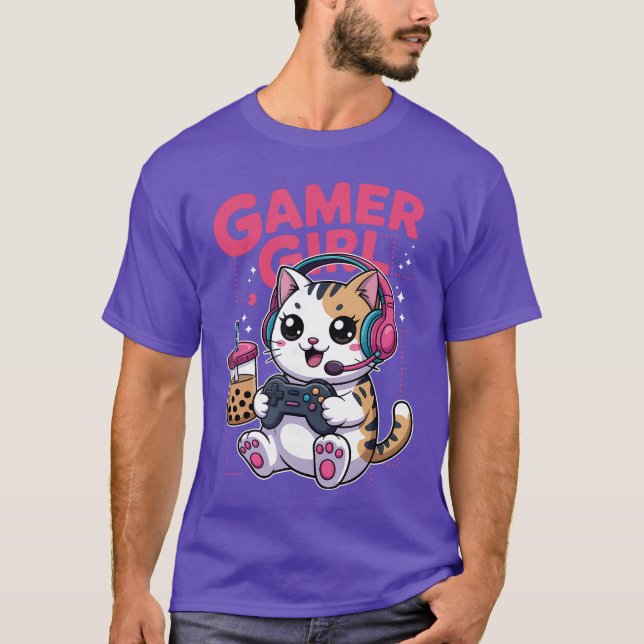 Kawaii Cartoon retro T Shirt (Framsida)