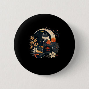 Kawaii Cat Anime Japansk Funny Art Manar Women Kid Knapp