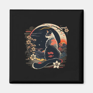 Kawaii Cat Anime Japp Retro Manar Women Kids Rolig Magnet