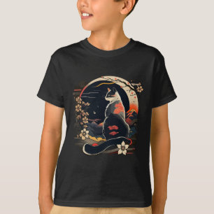 Kawaii Cat Anime Japp Retro Manar Women Kids Rolig T Shirt