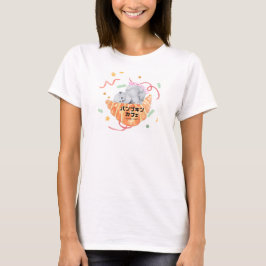 Kawaii Cat & Croissant – Harajuku Aesthetic T Shirt