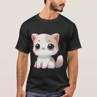 Kawaii Cat Design Adorable Kitten Artwork T Shirt
