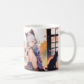 Kawaii Cat Girl Sakura Tapestry - Anime kopp