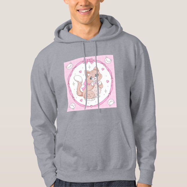 Kawaii Cat Hoodie (Framsida)