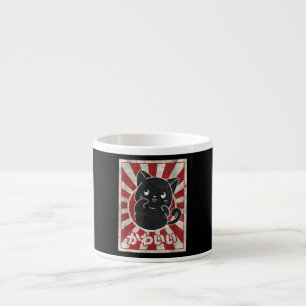 Kawaii Cat Japansk svart anime Cat Lover Espressomugg