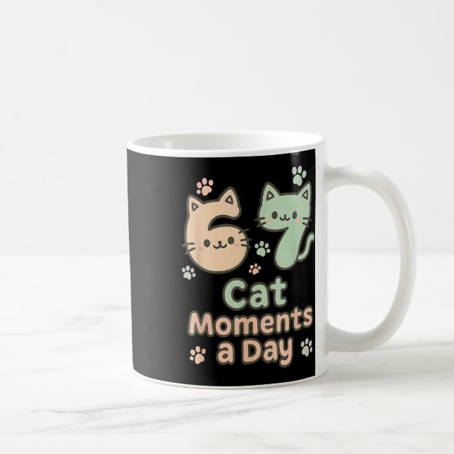 Kawaii Cat Kitten Mamma 6 7 Alpha Gen Slang Six Sj Kaffemugg (Höger)