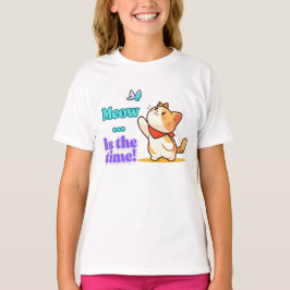 Kawaii Cat Meow Quote Tee