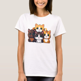 Kawaii Cat Pack – Cute Cartoon Cats Women’s T-Shir T Shirt