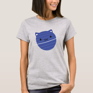 Kawaii Cat Planet i Space T Shirt
