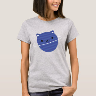 Kawaii Cat Planet i Space T Shirt