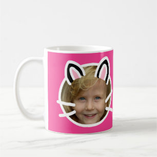 Kawaii Cat Purikura Stil Photo Kaffemugg