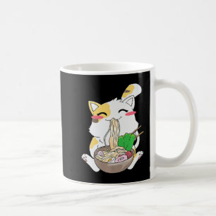 Kawaii Cat Ramen Anime Japans Food Gift Boy Girl Kaffemugg