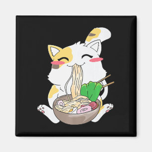 Kawaii Cat Ramen Anime Japans Food Gift Boy Girl Magnet