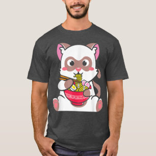 Kawaii Cat Ramen Anime Neko Teenagers 800 T Shirt