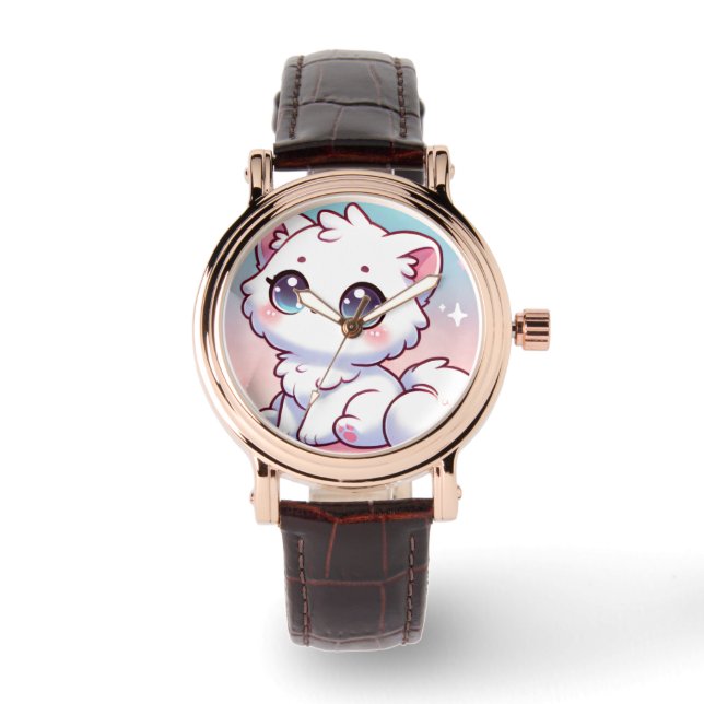 Kawaii Cat Smartwatch Ansikte Armbandsur (Framsida)