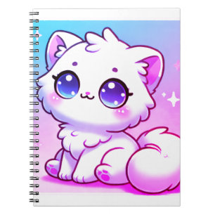 Kawaii Cat Spiral bärbar dator Anteckningsbok