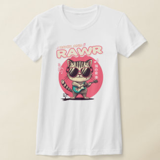 Kawaii Cat, Sten och Rawr Funny Kawaii T Shirt