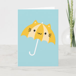 Kawaii Cat Umbrella Kort