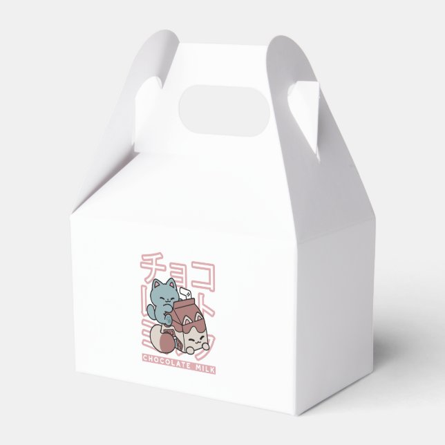 Kawaii Cat with Chocolate Milk – Japanese Pop Art  Presentaskar (Framsidan Sidan)