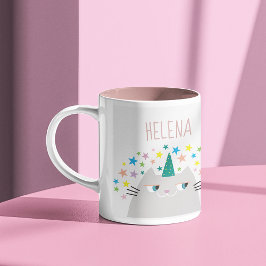 Kawaii Caticorn Två-Tonad Mugg