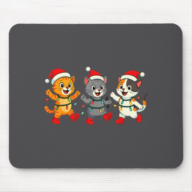 Kawaii Cats Santa Hat Dancing Lights Christmas Dan Musmatta (Framsidan)