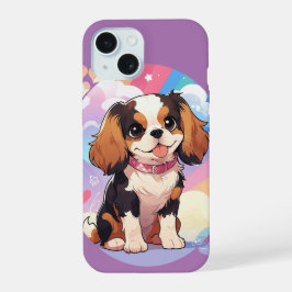 Kawaii Cavalier Kung Charles Pastel Rainbow