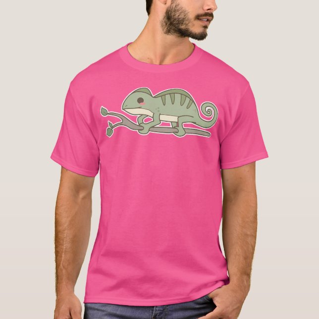 Kawaii Chameleon T Shirt (Framsida)
