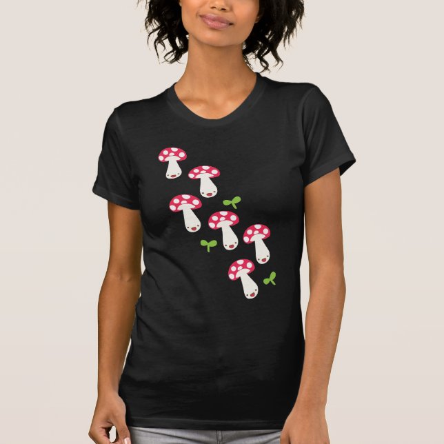 Kawaii champinjon V - nackeT-tröja Tee (Framsida)