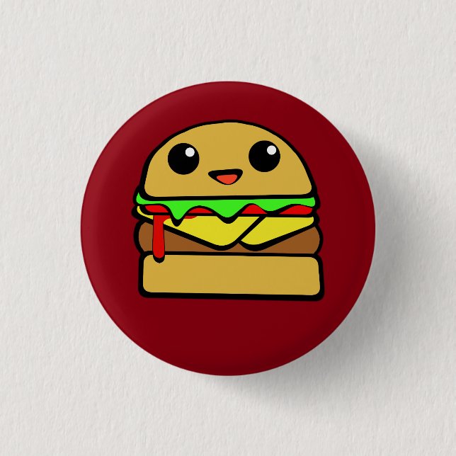Kawaii Cheese Burger Knapp (Framsida)
