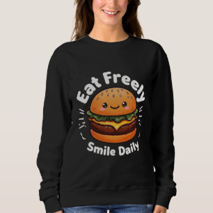 Kawaii Cheeseburger - Eat Freely, Smile Daily T Shirt