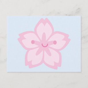 Kawaii Cherry Blommar Flower Vykort