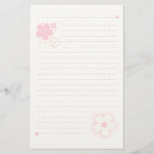 Kawaii Cherry Blommar Rosa Sakura Stationery