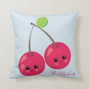 Kawaii Cherry Charm Kudde