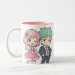Kawaii Chibi Couple Anime Mugg Cute Gift<br><div class="desc">Lägg till lite kawaii-charm till din drickvara med det här chibi-animet par mugg! Med en magisk tjej och coola anime-pojke är den här designen perfekt för fläkt av japansk anime, manga och söt kawaii stil. Gör en underbar gåva till födelsedagar, årsdagar, eller bara för att göra din morgonkaffe och terutin...</div>