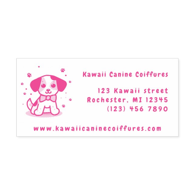 Kawaii/chibi-hund Självfärgande Stämpel (Design)