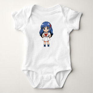 Kawaii Chibi Karaktärs Bodysuit T Shirt