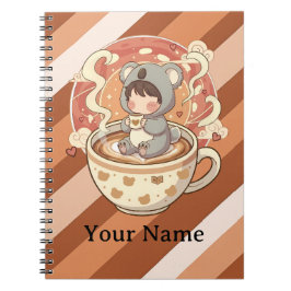 Kawaii Chibi Koala Adventure Spiral Not Anteckningsbok